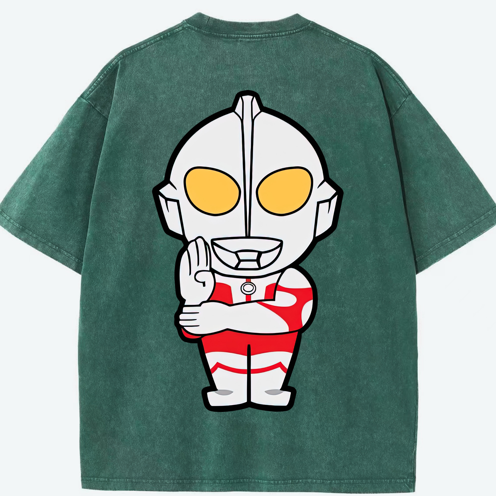 （画像用） ウルトラマン Ultraman 綿100% ヴィンテージ風 半袖Tシャツ（背面プリント）